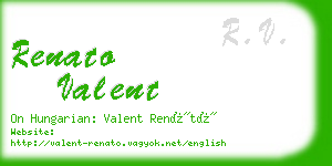 renato valent business card